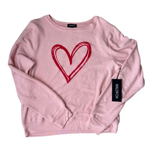 Wildfox Tops - NWT Wildfox Sketchy Heart Sweatshirt Top S